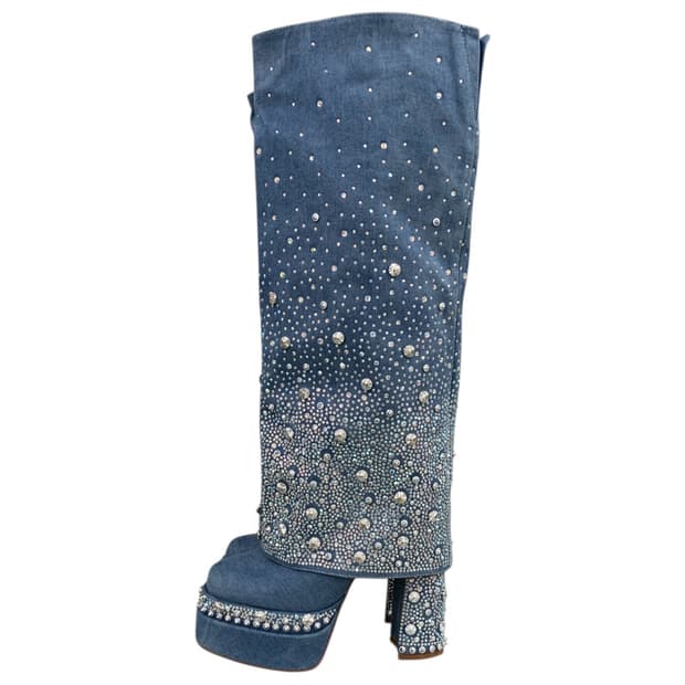 아잘레아 왕 인비시블 데님 부츠 6.5(245)