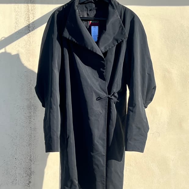 [Archive] 90s 겐조 프랑스제 실크 혼방 랩 코트