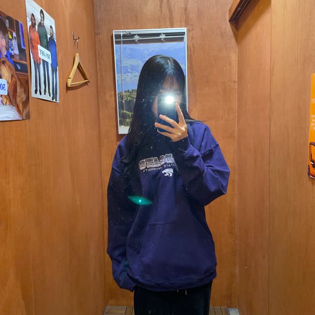 (L) 아메리칸 빈티지 프린팅 후드티