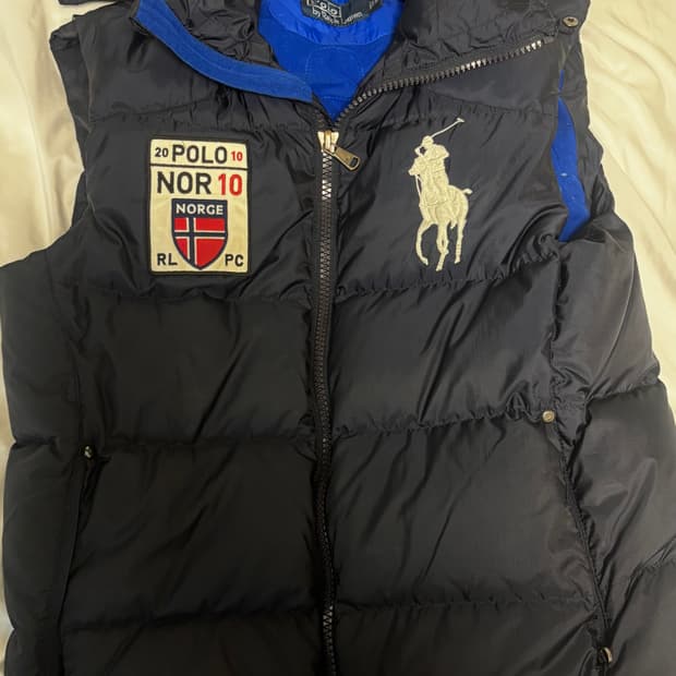 폴로 랄프로렌 치프키프 노르웨이 빅포니 네이비 패딩조끼