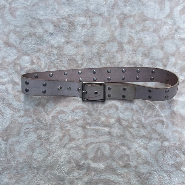 Y2K Punk pink Studded Leather Belt 