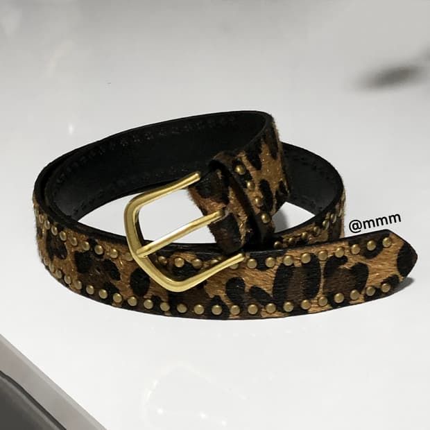 스터드 레오파드 호피 송치 벨트🐆