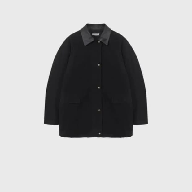 모노하 coated cotton work jacket 블랙 구해요