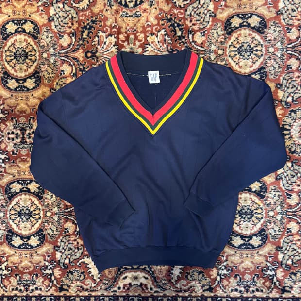 빈티지 GAP V넥 맨투맨 코튼 스웻셔츠 "L" (364)