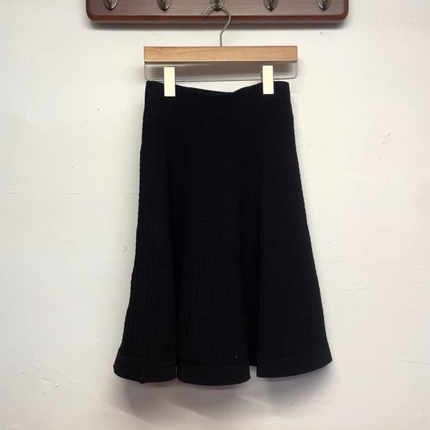 산드로 (우먼) 블랙 니트 스커트  