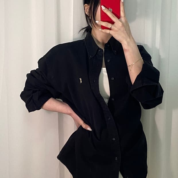 입생로랑 YSL 코튼 셔츠