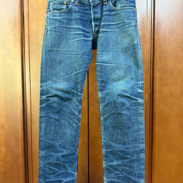 [30] rrl 더블알엘 켓워싱 셀비지 데님 진청