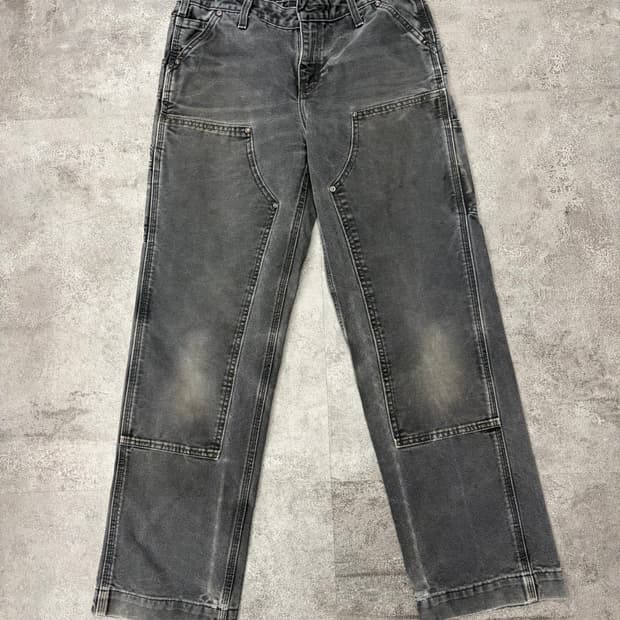 10s 칼하트 blk 더블니 워크 팬츠