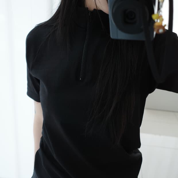 90s Half zip-up top