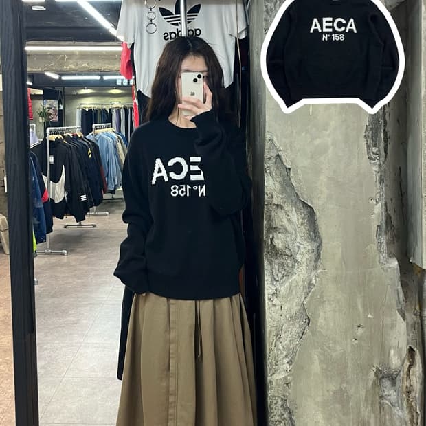 AECA 니트 블랙 S #csz2379 