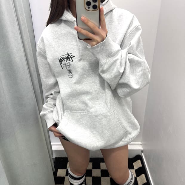 스투시 에쉬헤더 월드투어 후드티