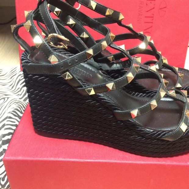 발렌티노 힐 발렌티노 샌들 웨지힐 웨지샌들 풀박