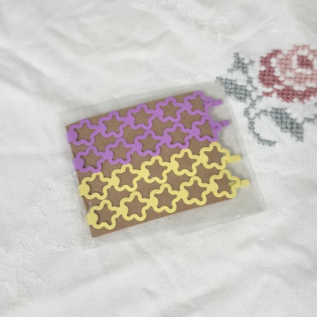 Y2K 키치 무광 파스텔 별 헤어핀 세트 (8pcs)
