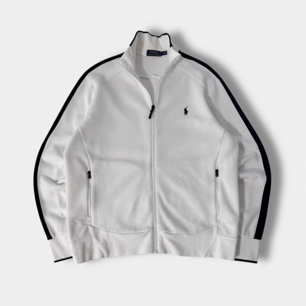 폴로 랄프로렌 신형 루즈핏 화이트 코튼 트랙 집 자켓 