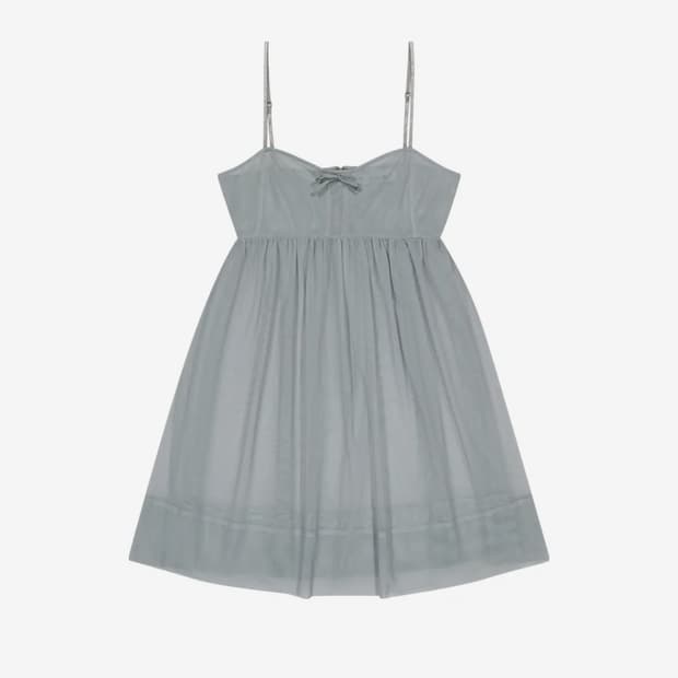 RIBBON MINI MESH DRESS [BABY BLUE]