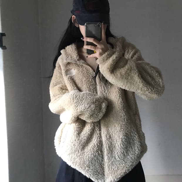 노페 베이지 후리스