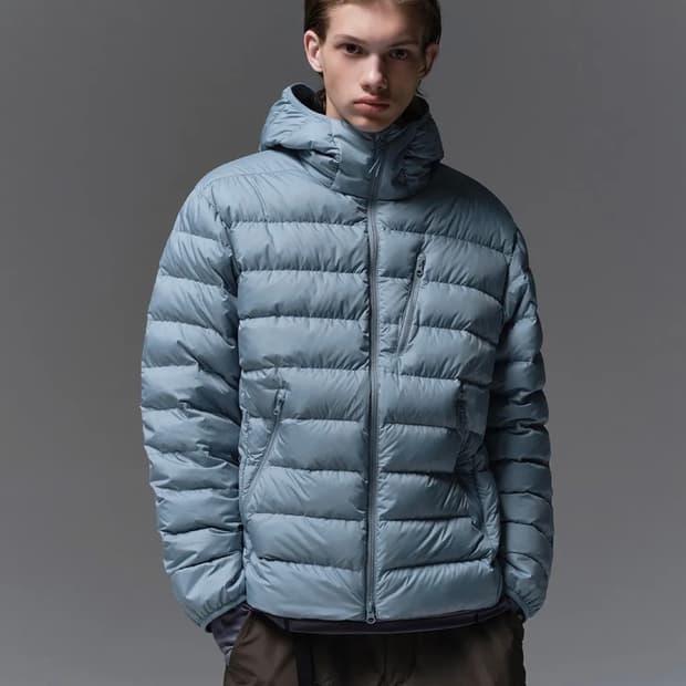 무신사스탠다드 시티 레저 후디드 라이트 다운 문 블루 2xl 새제품