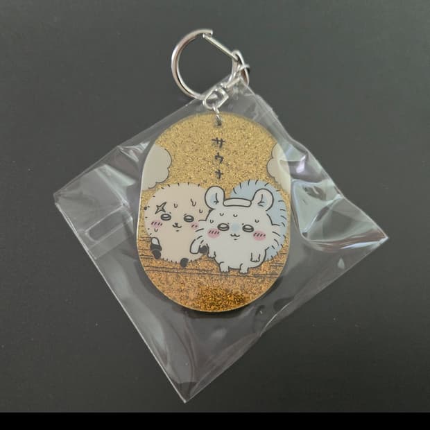 먼작귀 치이카와 아크릴 키링 랏코모몽가 사우나