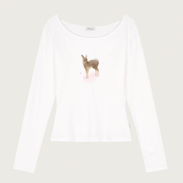 클리시어 디어 밤비 티셔츠 긴팔