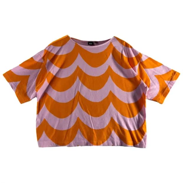 A1729 마리메꼬x유니클로 크롭 티 [ SIZE: M ]
