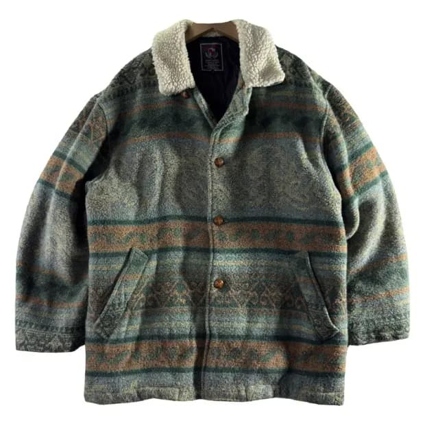 A1831 [ JPN ] 패턴 울자켓 [ SIZE: L ]