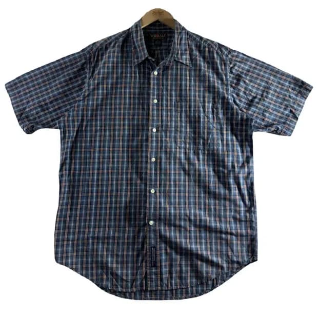 A1819 후아유 체크 반팔 셔츠 [ SIZE: XL ]