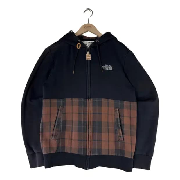 A2952 노스페이스 체크 후드 집업 90