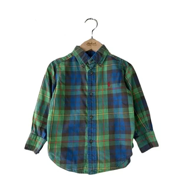 A3103 키즈 폴로 체크 셔츠 2