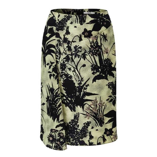 티크 ARC SILK PRINT SKIRT