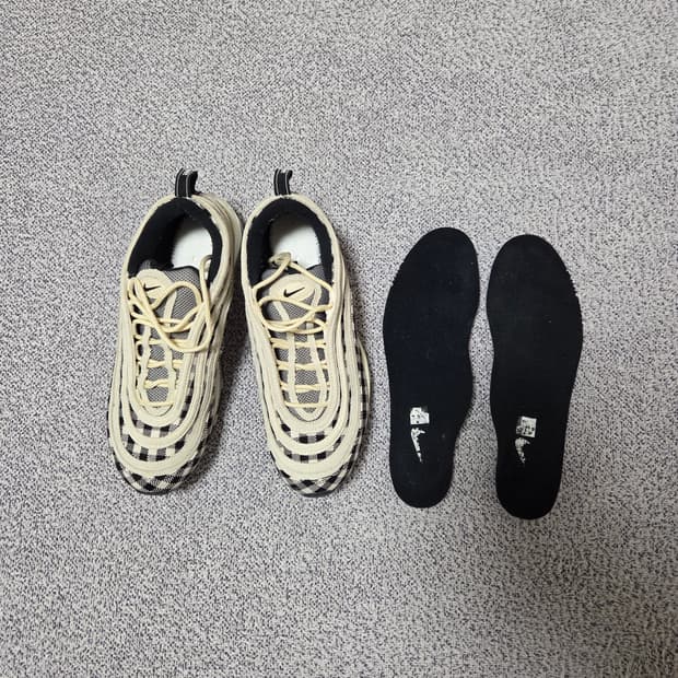 나이키 한정판 맥스97 체크 275사이즈