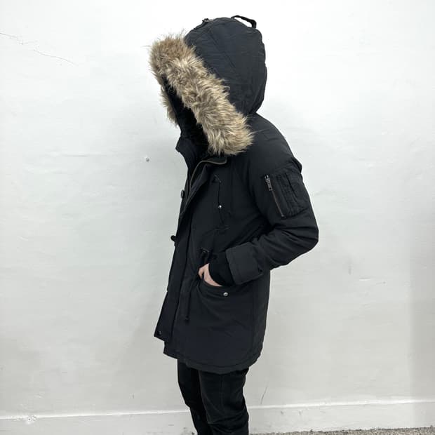 Moussy fur parka jacket 