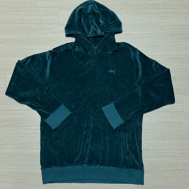 스투시 벨벳 후드티 L