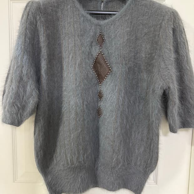 앙고라 반팔 니트