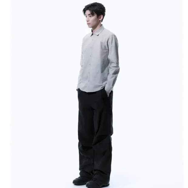 산산기어 린넨 블록 팬츠