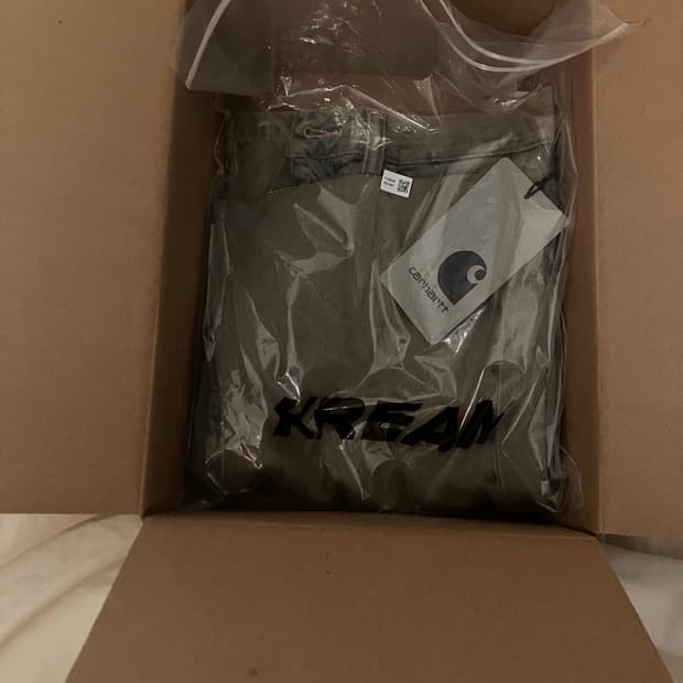 칼하트 WIP 랜든 팬츠 블루 레더 가먼트 다이드