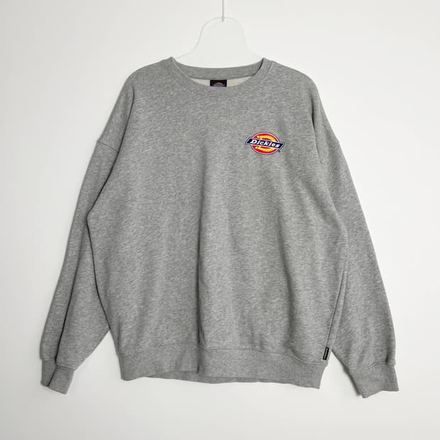 E2 디키즈(Dickies) 그레이 아이코닉 로고 맨투맨  M사이즈