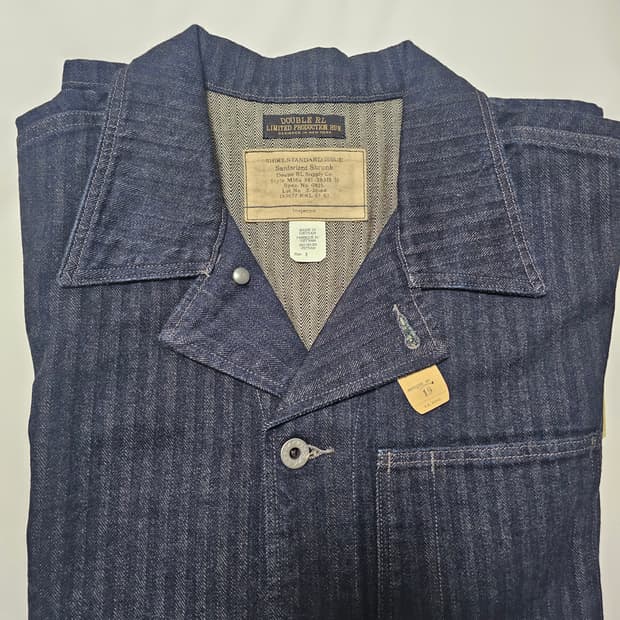 RRL 리미티드 에디션 인디고 헤링본 셔츠 M