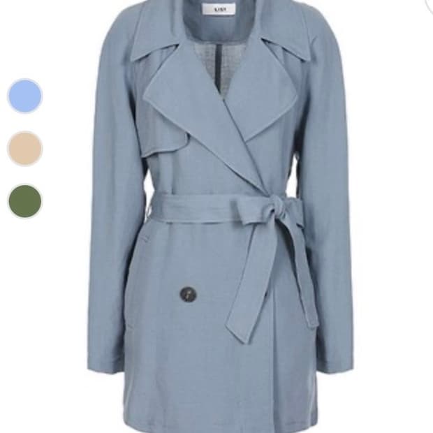 LIST 린넨 하프 트렌치 코트