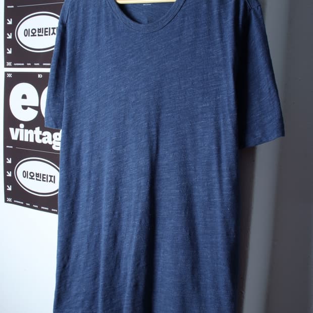 (XL-2XL) 갭 반팔 티셔츠 빅사이즈 무지 블루-H3H33679