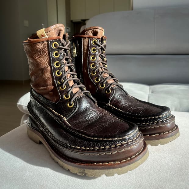 비즈빔 15fw 그리즐리 부츠 US9.5 (올 레더, 다크 브라운)