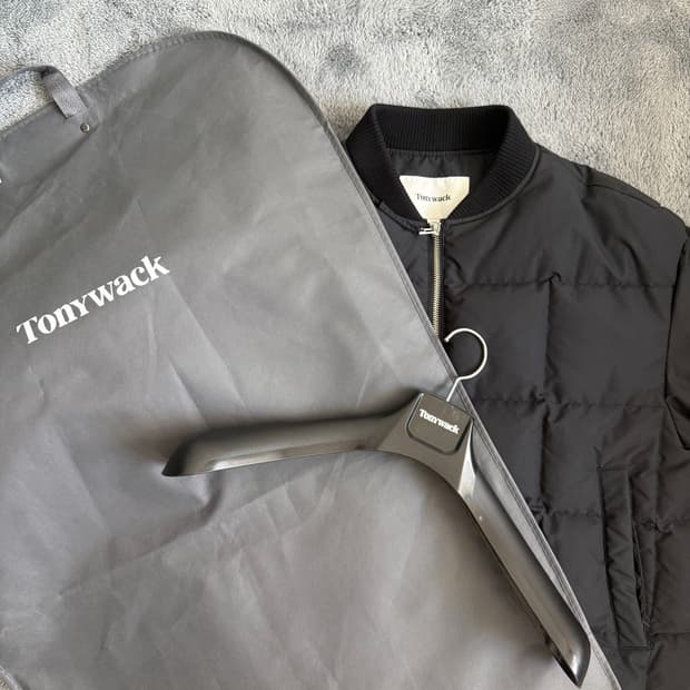 토니웩 퀼티드 구스 다운 패딩 푸퍼 자켓 블랙 M