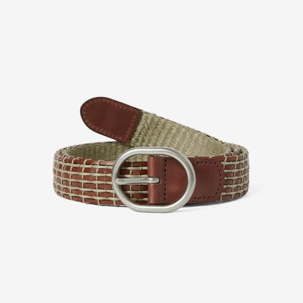 디스이즈네버댓 Multicolor Woven Belt Beige