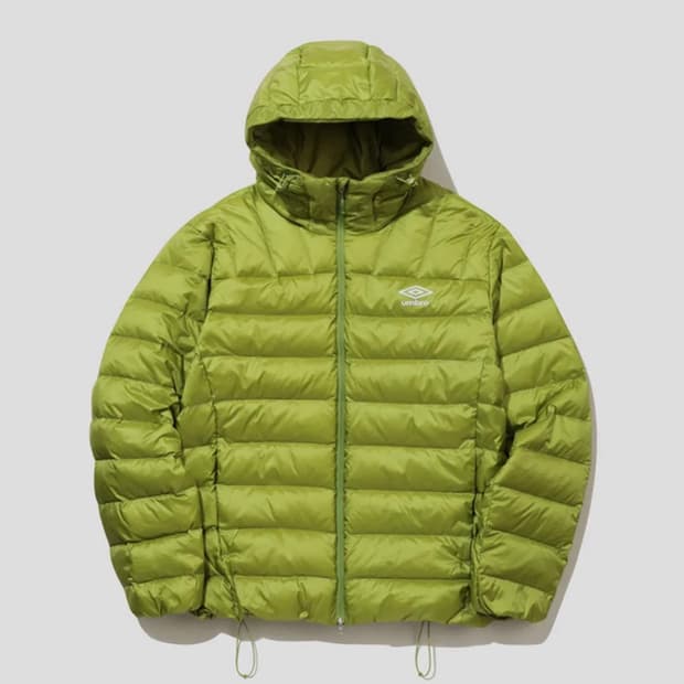 엄브로 페더플렉스 경량패딩 후드형 다운 자켓 그린 95 M