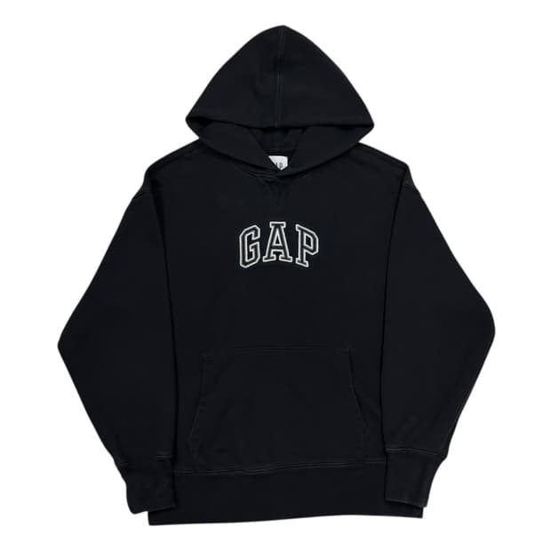 GAP 빈티지 스펠로고 후드티 블랙 XS