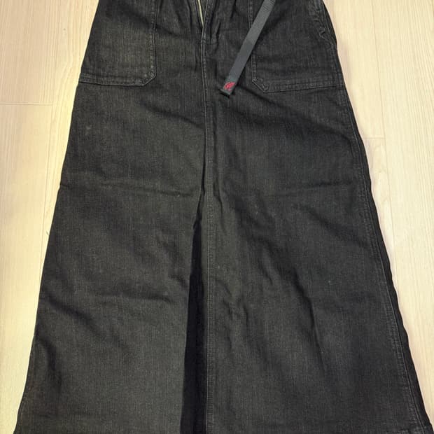 그라미치 데님 롱 스커트 블랙 S