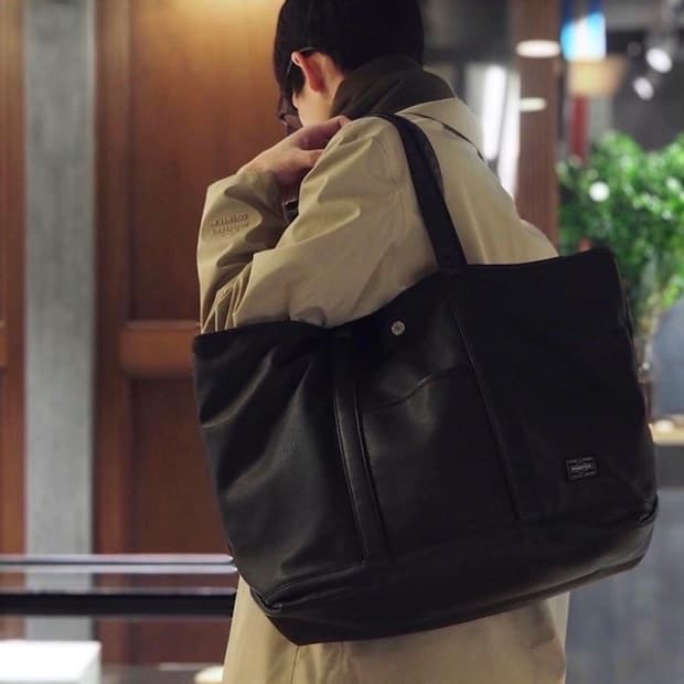 요시다포터 레더 센슈어스 토트백 L사이즈 급처