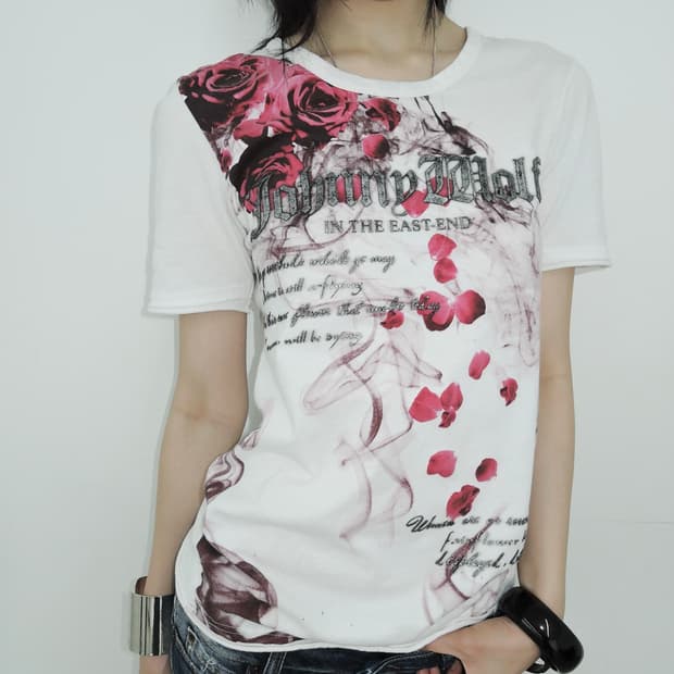 Grunge Rose Graphic T-Shirt