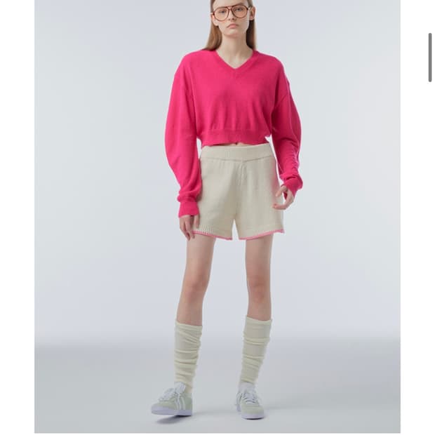 인스턴트펑크 크롭 니트