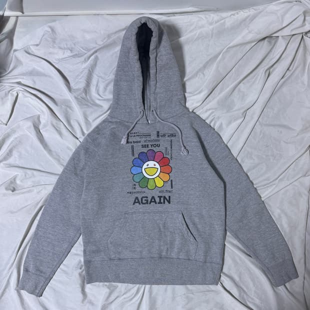 Yuzu x takashi murakami 레인보우 플라워 후드티 