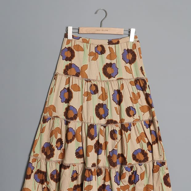 atsuro tayama Floral Tiered Skirt (26~27